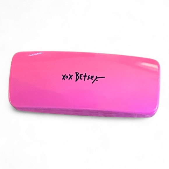 Authentic BETSEY JOHNSON Bright Pink Hardshell Eyeglasses Case NWOT - Picture 8 of 8